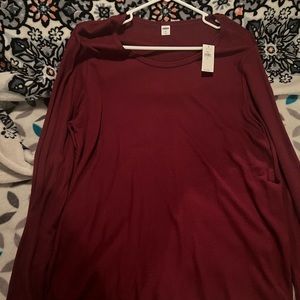brand new maroon long sleeve shirt